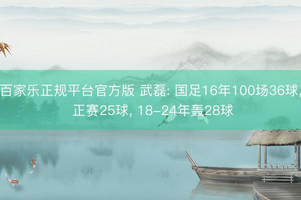 百家乐正规平台官方版 武磊: 国足16年100场36球， 正赛25球， 18-24年轰28球